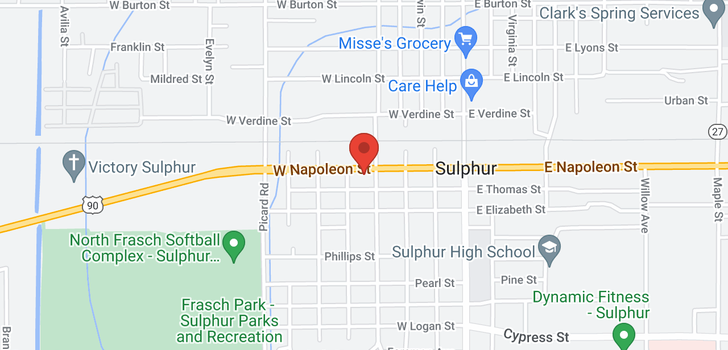 map of 203 S Crocker Street Sulphur LA 70633